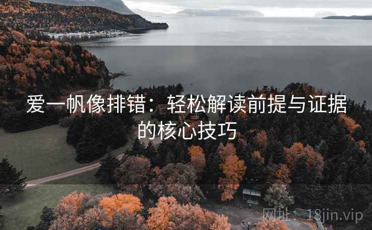 爱一帆像排错：轻松解读前提与证据的核心技巧
