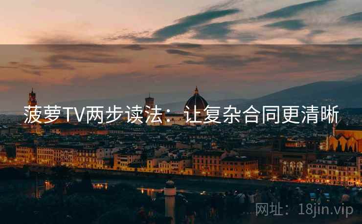 菠萝TV两步读法：让复杂合同更清晰